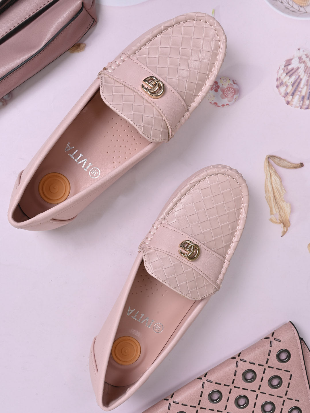 Women, Women Footwear, Pink Loafers