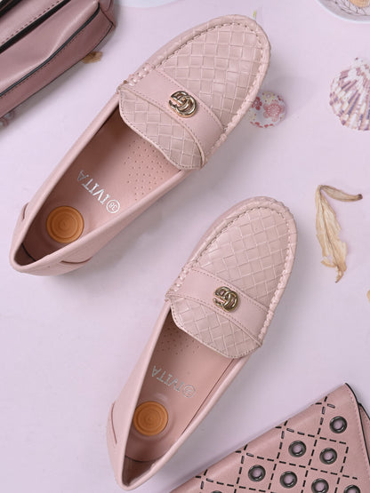 Women, Women Footwear, Pink Loafers