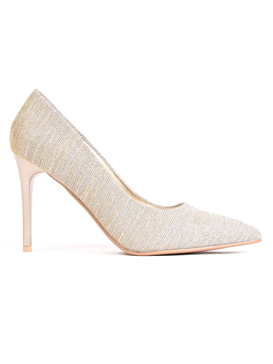 Women, Women Footwear, Gold Stilettos