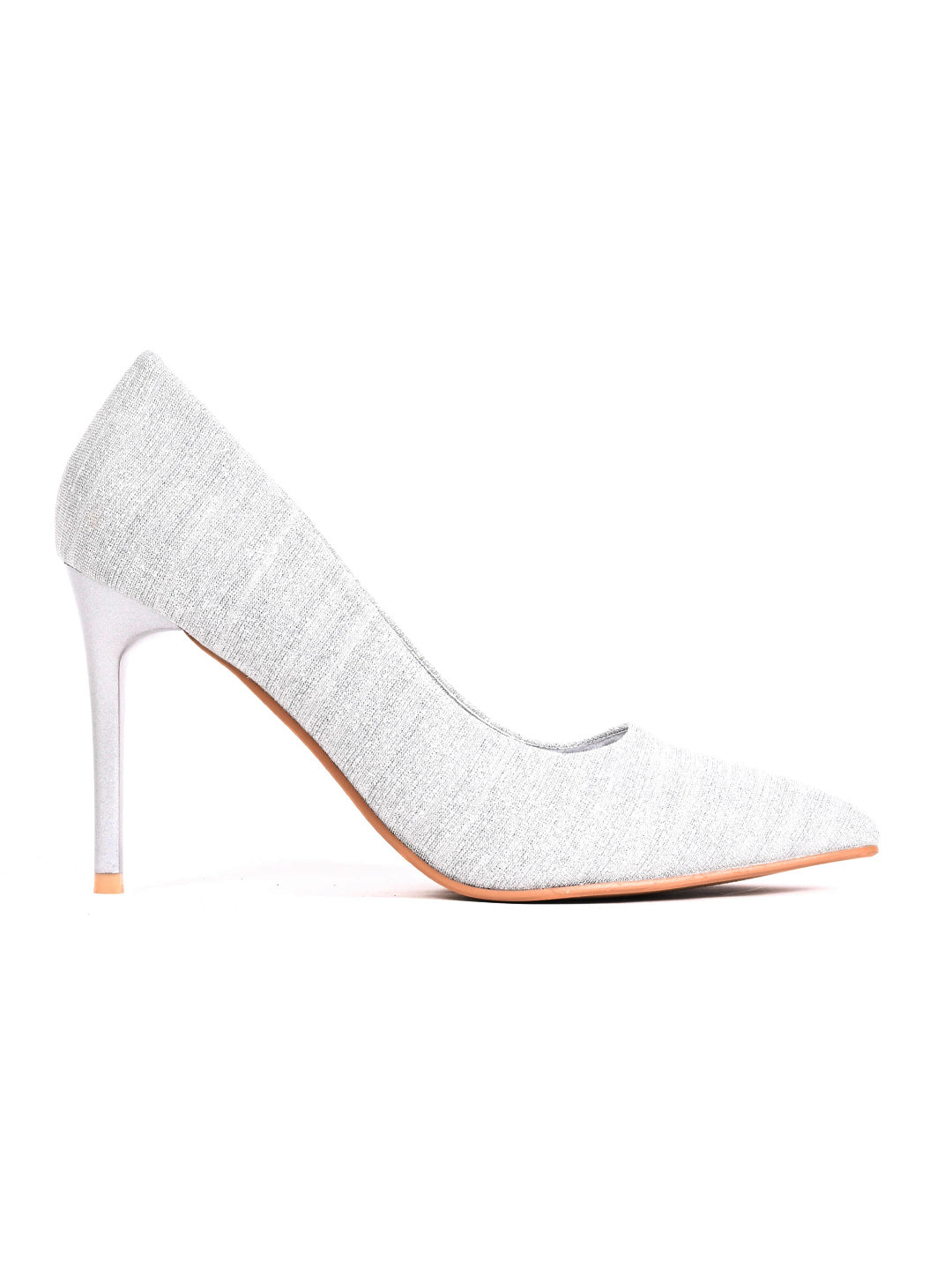 Women, Women Footwear, Silver Stilettos