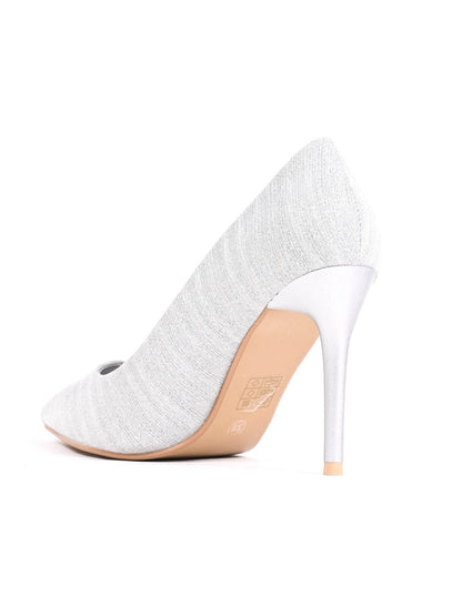 Women, Women Footwear, Silver Stilettos