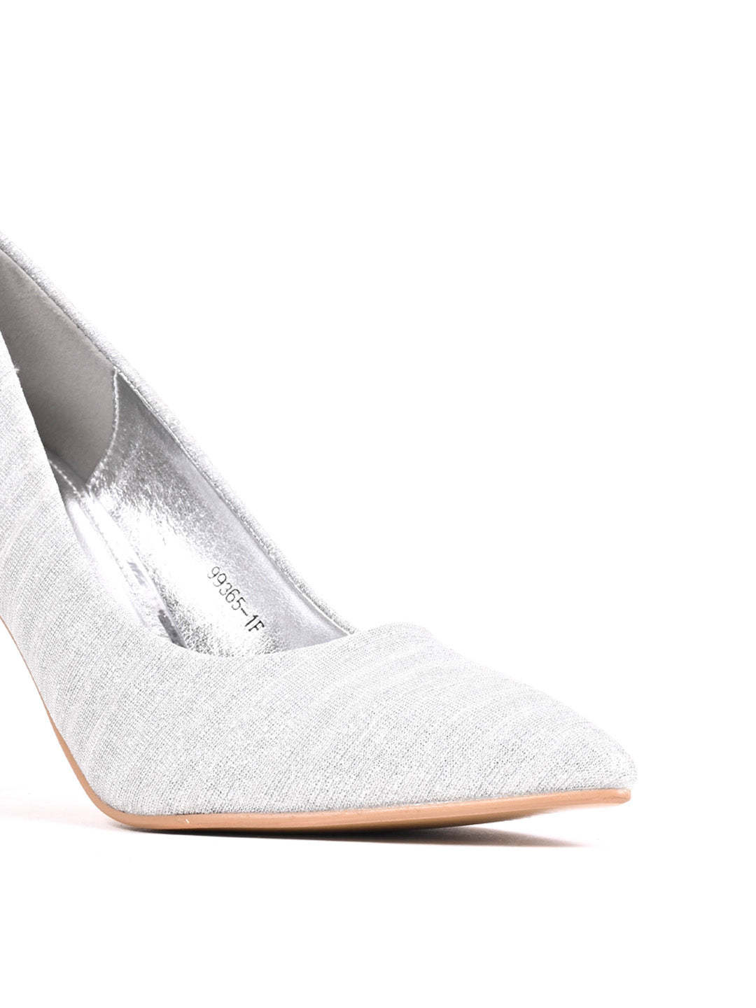 Women Silver Textured Stilettos