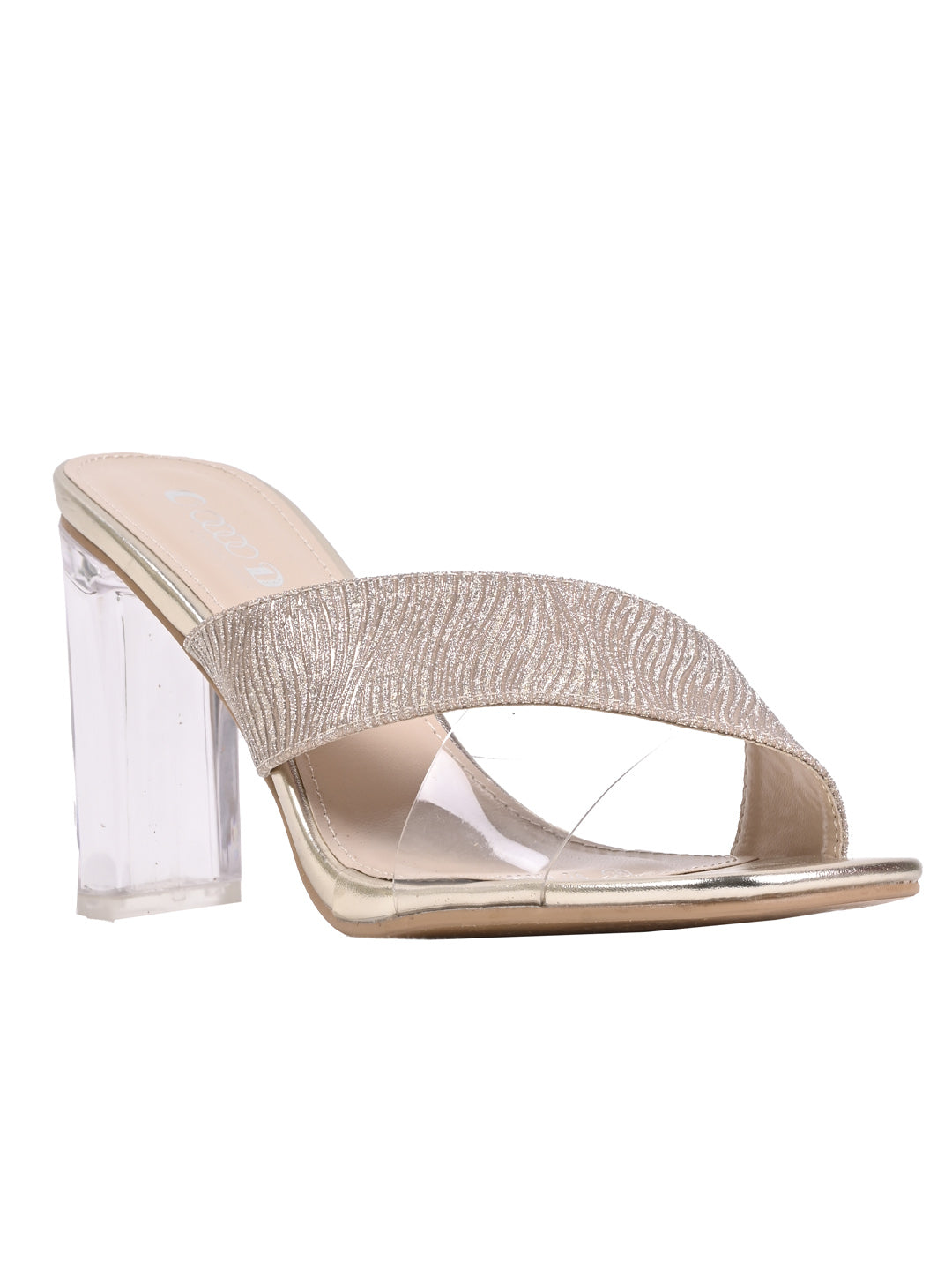 Women, Women Footwear, Gold Sandal