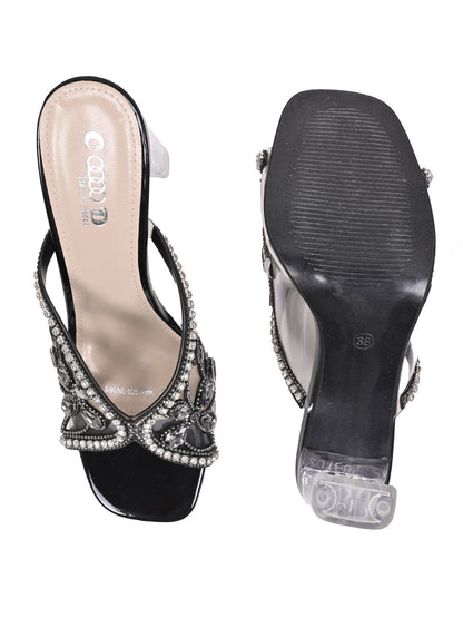 Women, Women Footwear, Black  Sandal