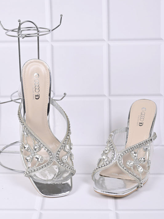 Women, Women Footwear, Silver Sandal