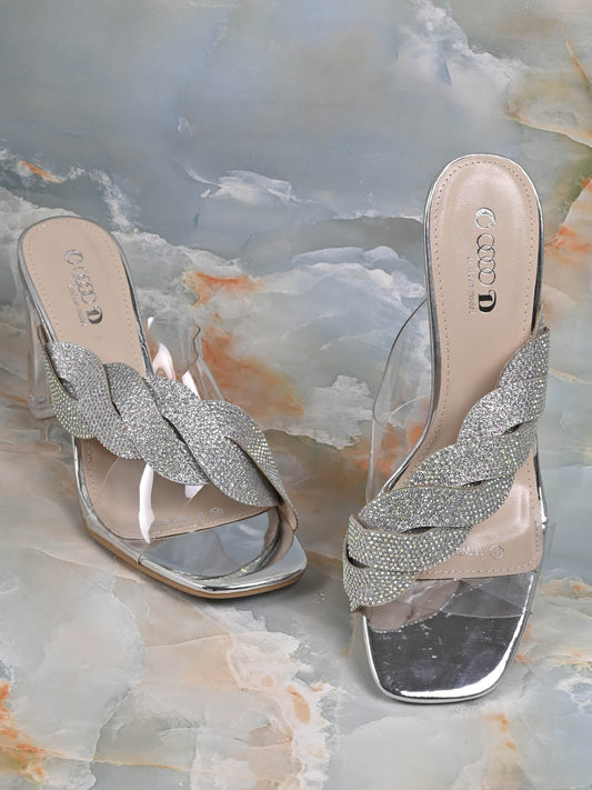 Women, Women Footwear, Silver Sandal