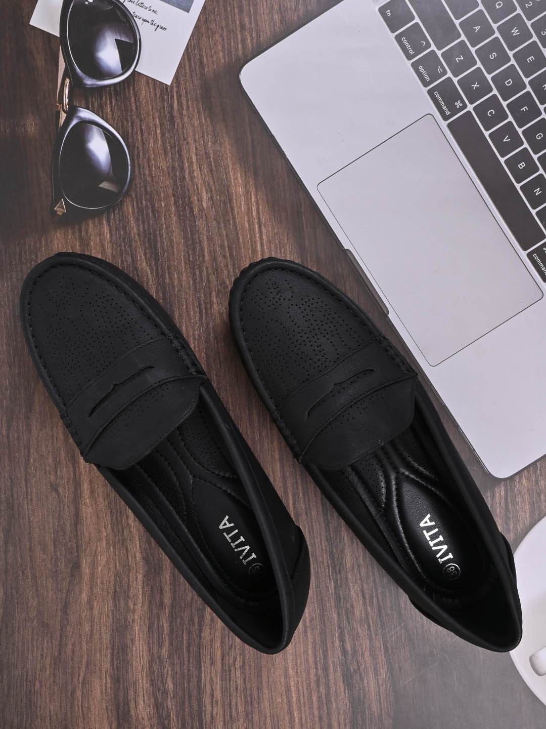 Women, Women Footwear, Black Loafers