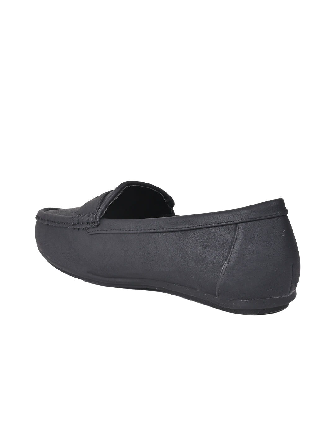 Women, Women Footwear, Black Loafers