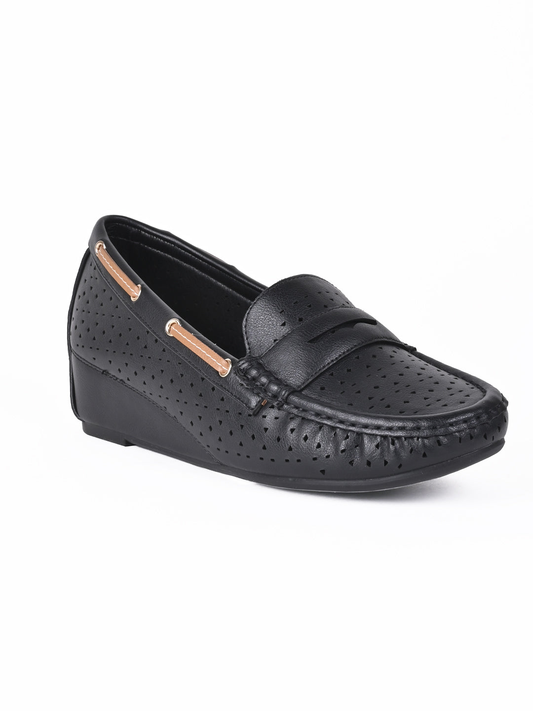 Women, Women Footwear, Black Loafers