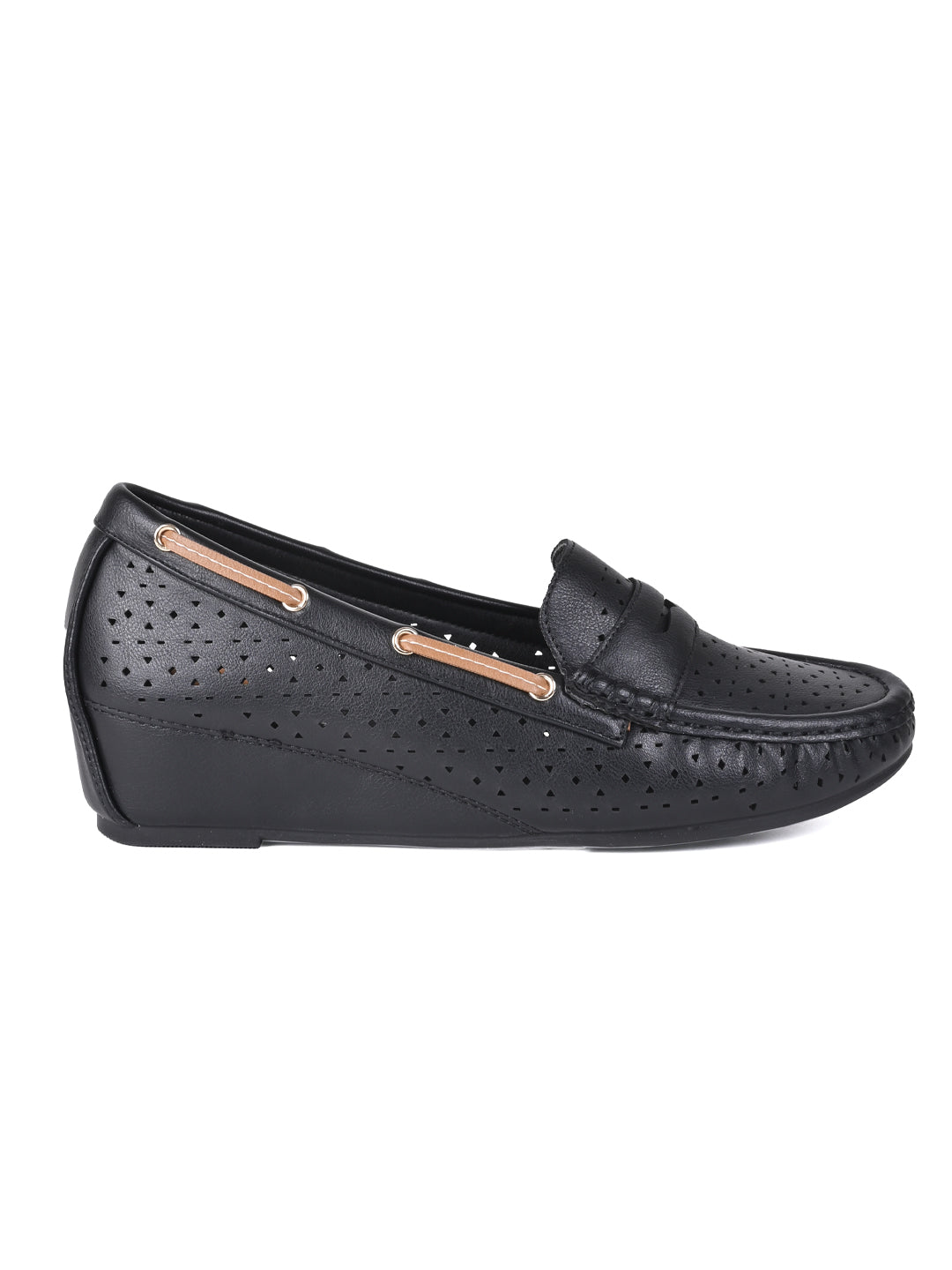 Women, Women Footwear, Black Loafers