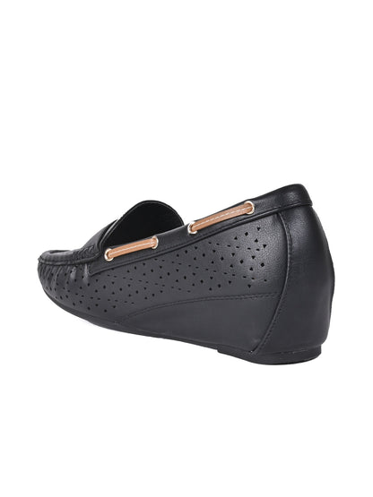 Women, Women Footwear, Black Loafers