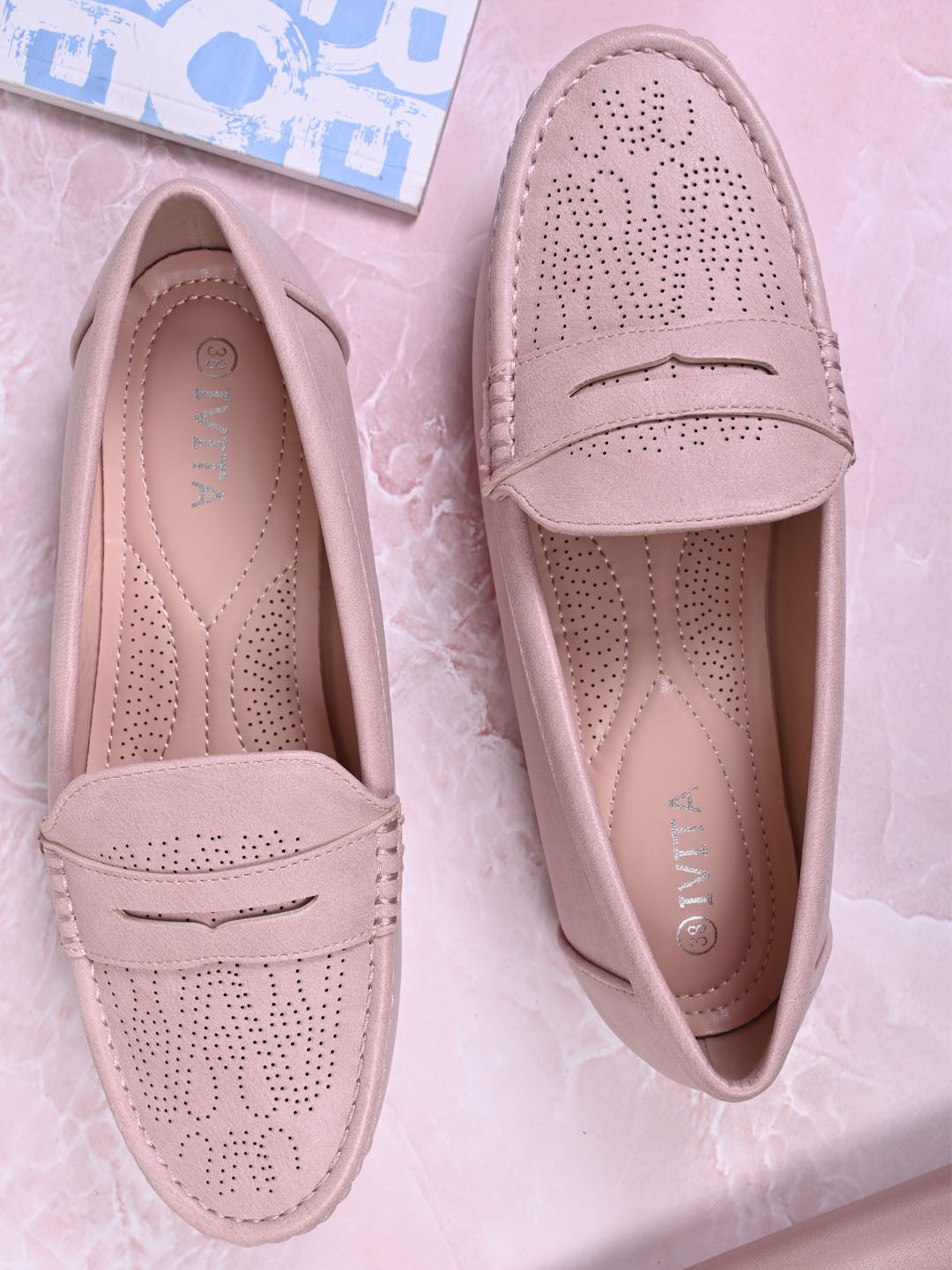 Women, Women Footwear, Pink Loafers