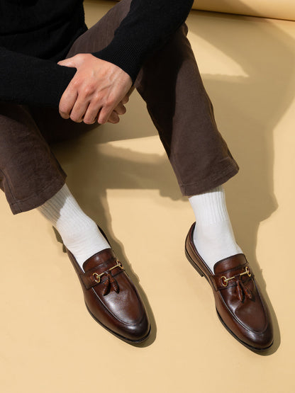 Men, Men Footwear, Brown Loafers