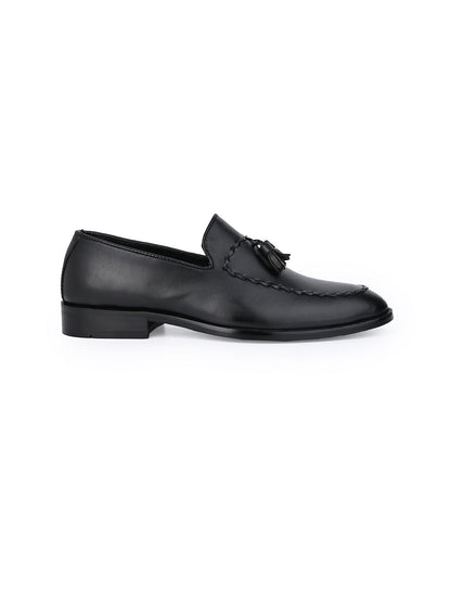 Men, Men Footwear, Black Loafers