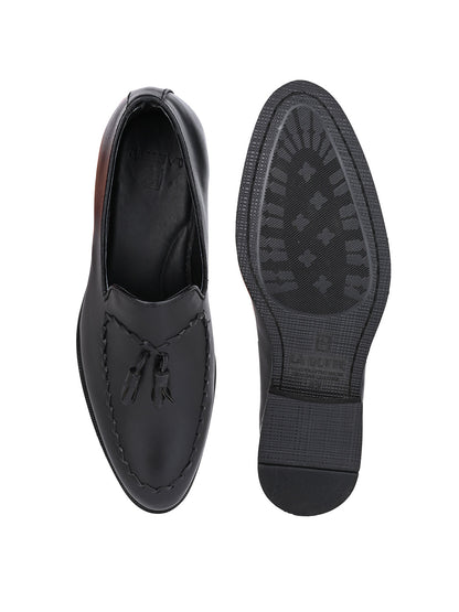 Men, Men Footwear, Black Loafers