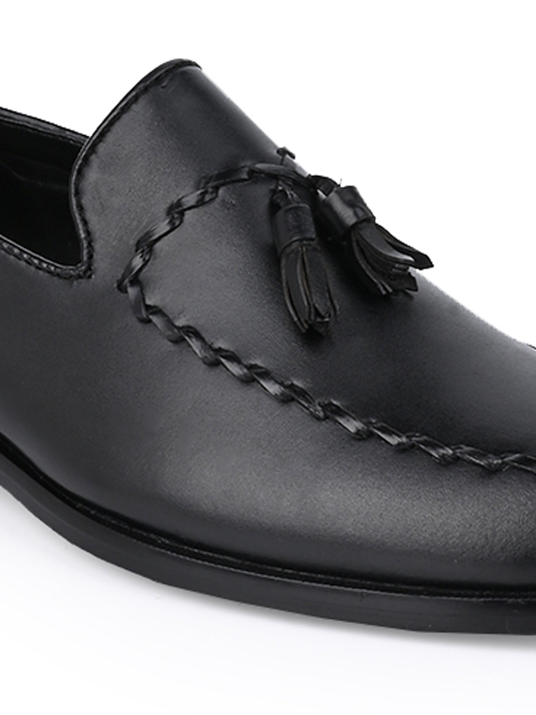 Men, Men Footwear, Black Loafers