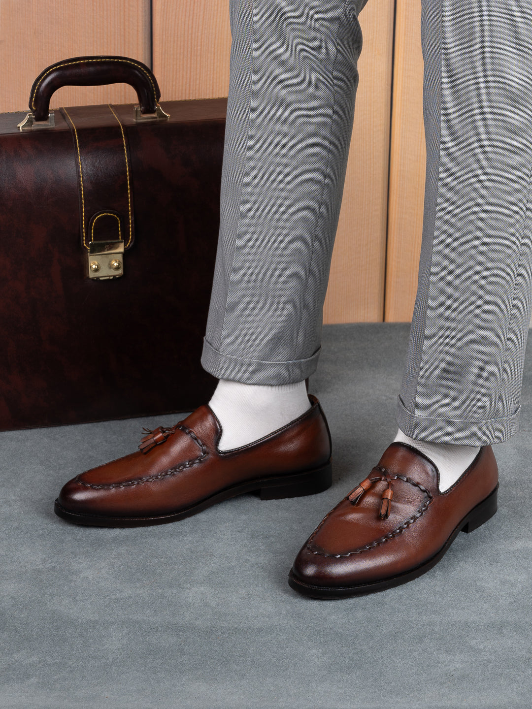 Men, Men Footwear, Brown Loafers