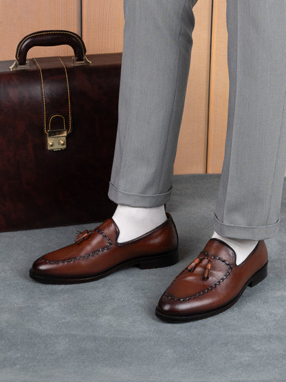 Men, Men Footwear, Brown Loafers