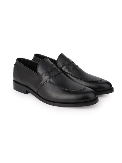 Men Black Solid Formal Loafers