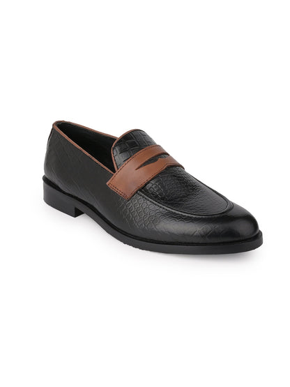 Men, Men Footwear, Black Loafers