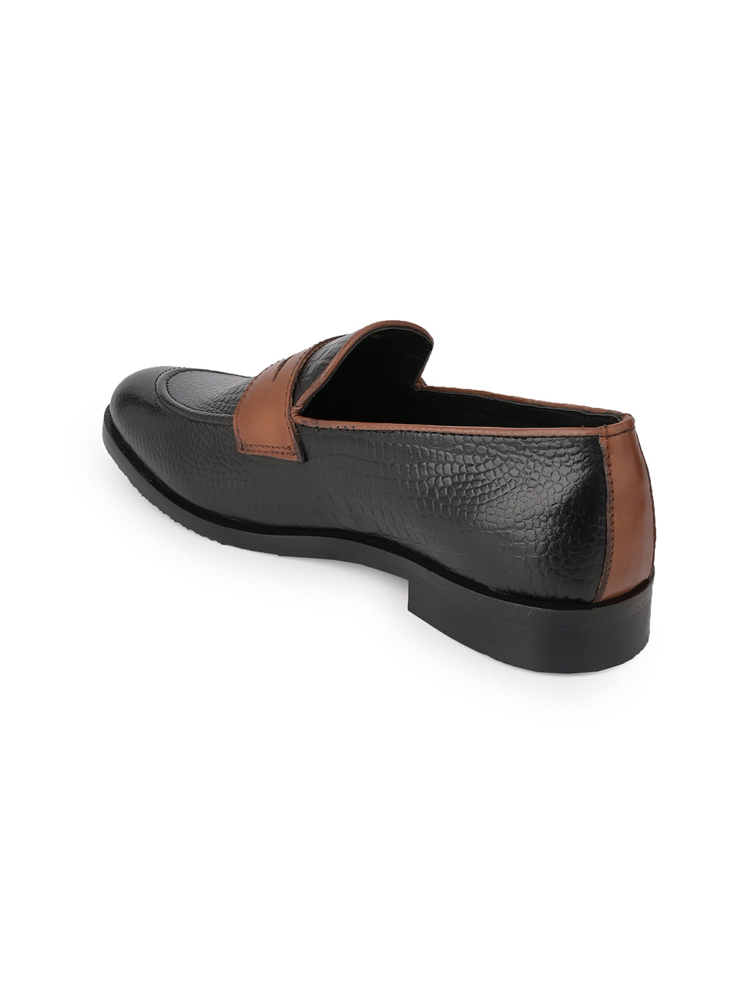 Men, Men Footwear, Black Loafers