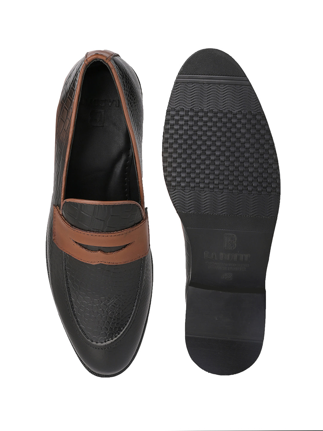 Men, Men Footwear, Black Loafers