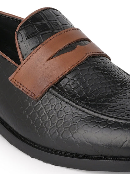 Men, Men Footwear, Black Loafers