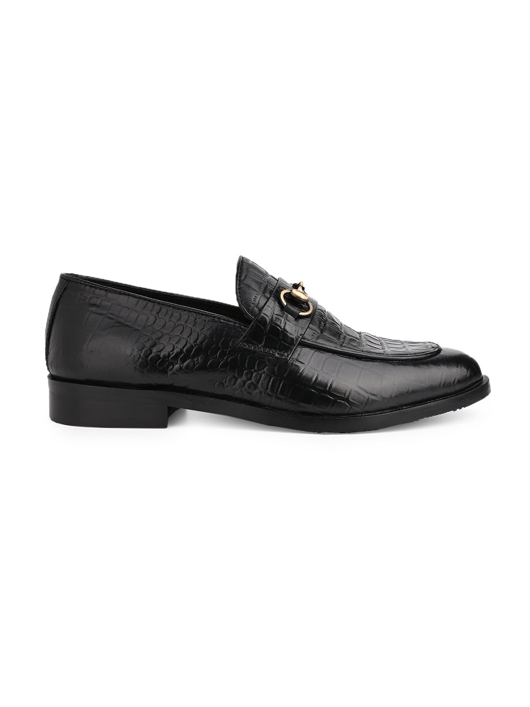 Men, Men Footwear, Black Loafers