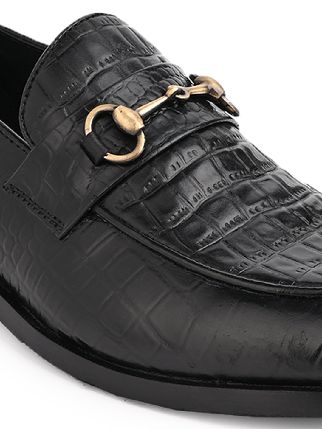 Men, Men Footwear, Black Loafers