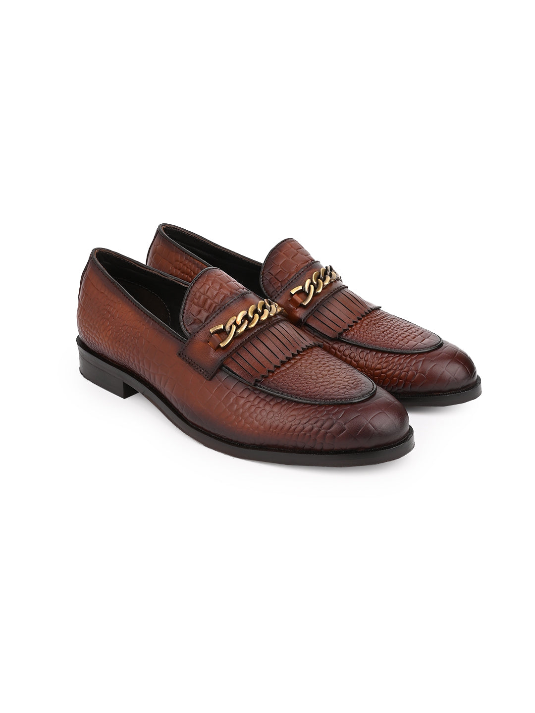 Men Cherry Textured Loafers