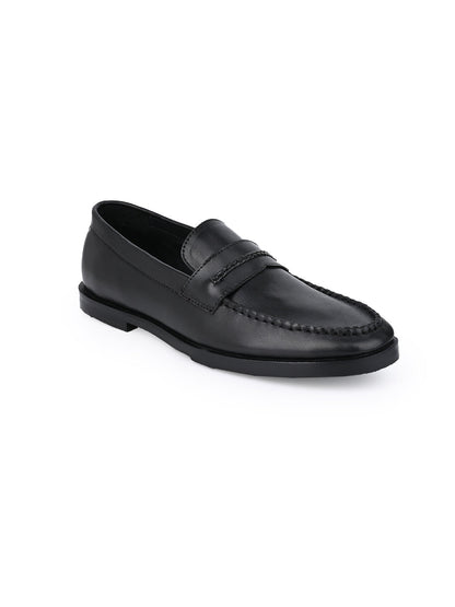 Men, Men Footwear, Black Loafers