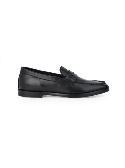 Men, Men Footwear, Black Loafers