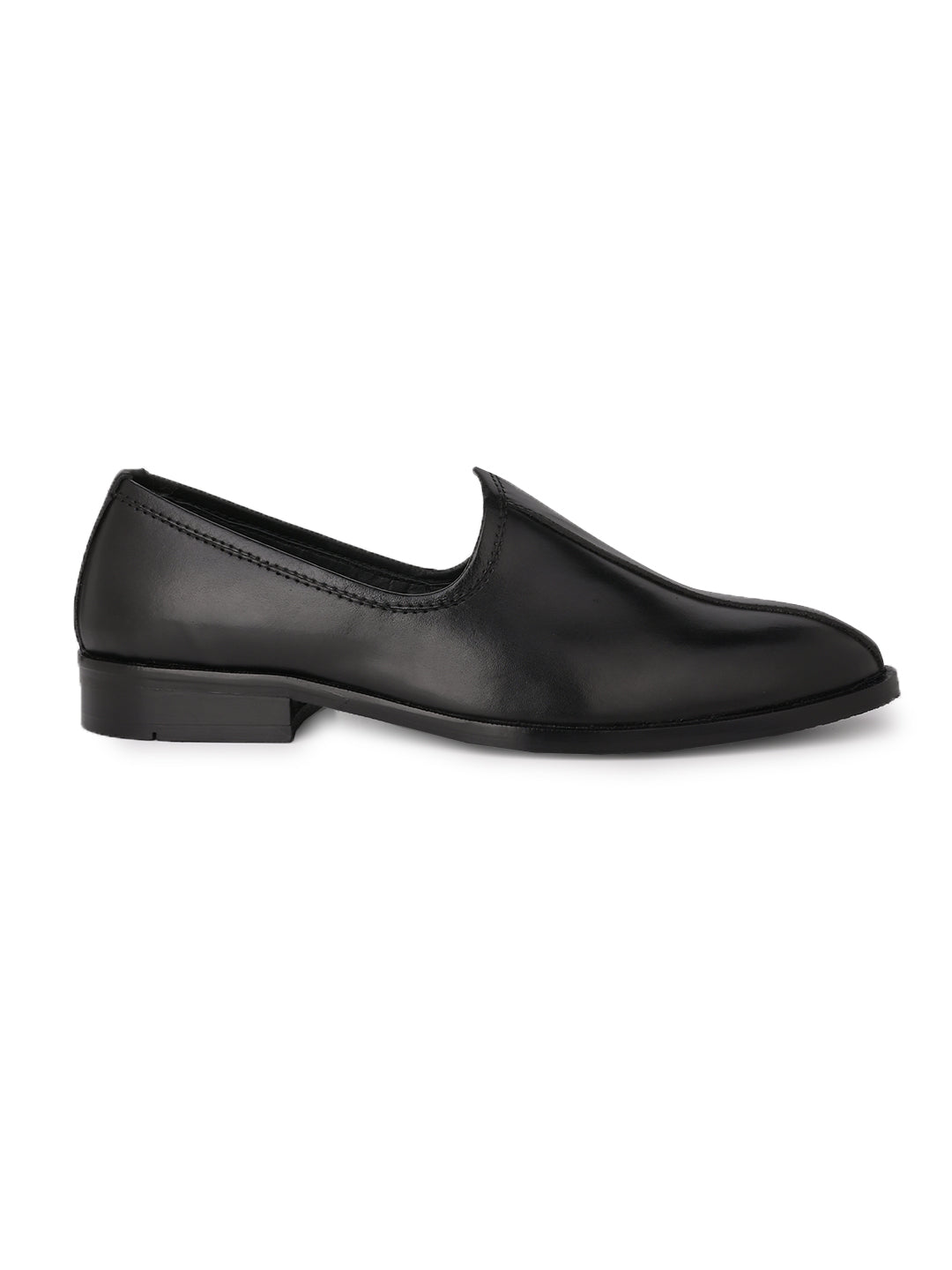 Men, Men Footwear, Black Mojaris