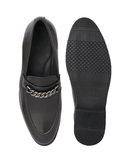 Men, Men Footwear, Black Loafers