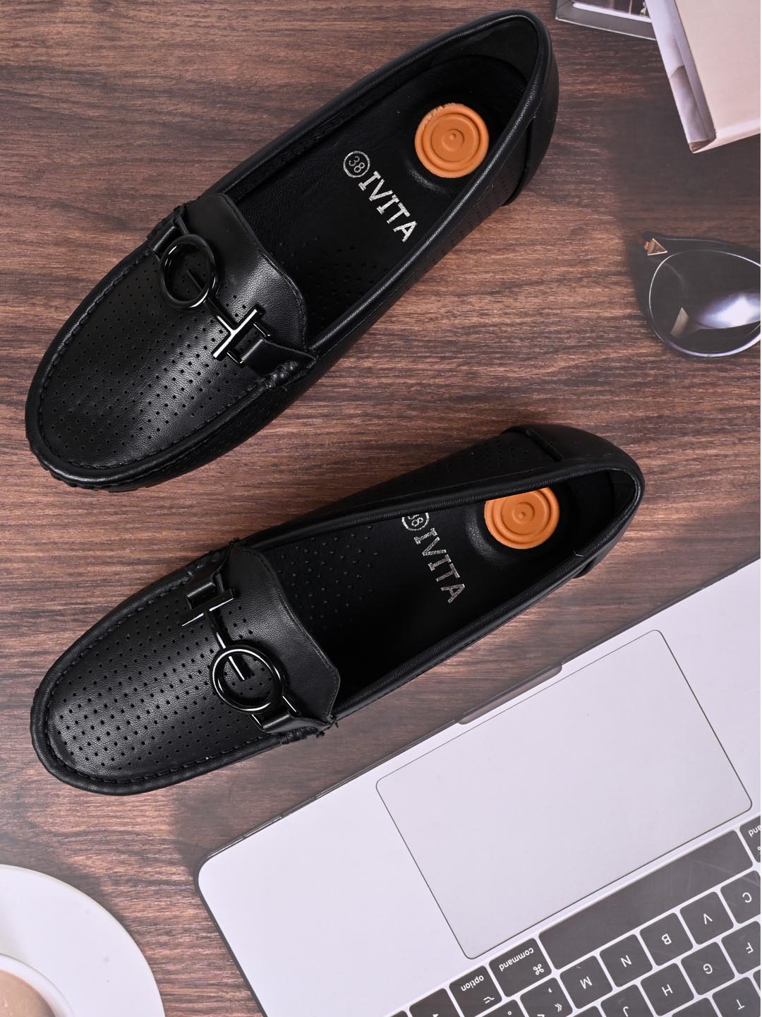 Women, Women Footwear, Black Loafers