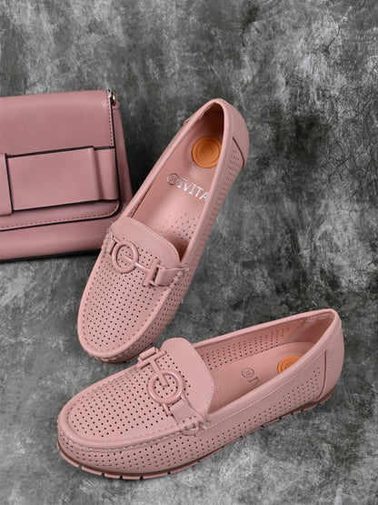 Women, Women Footwear, Pink Loafers