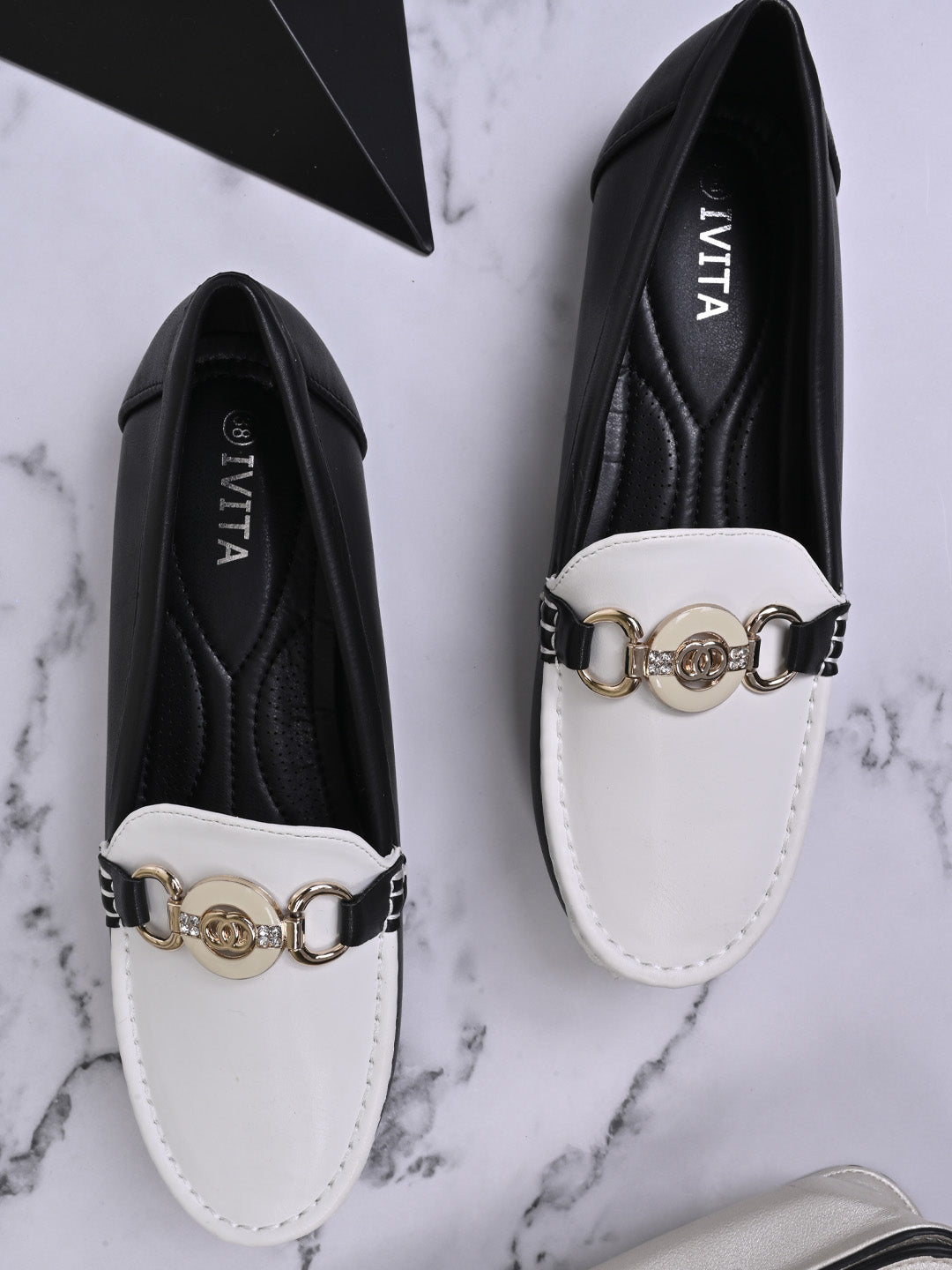 Women, Women Footwear, Black Loafers