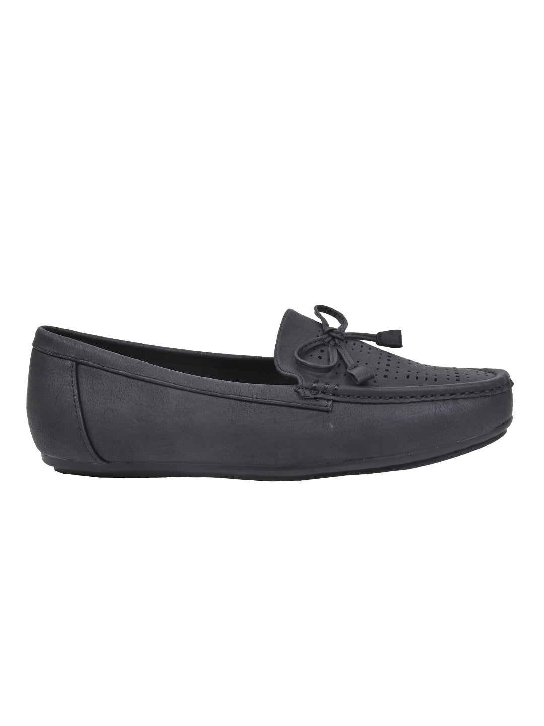 Women, Women Footwear, Black Loafers