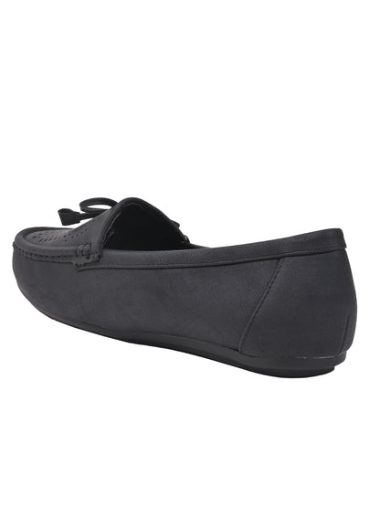 Women, Women Footwear, Black Loafers