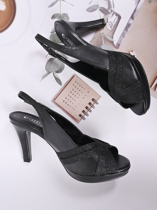 Women, Women Footwear, Black Sandal