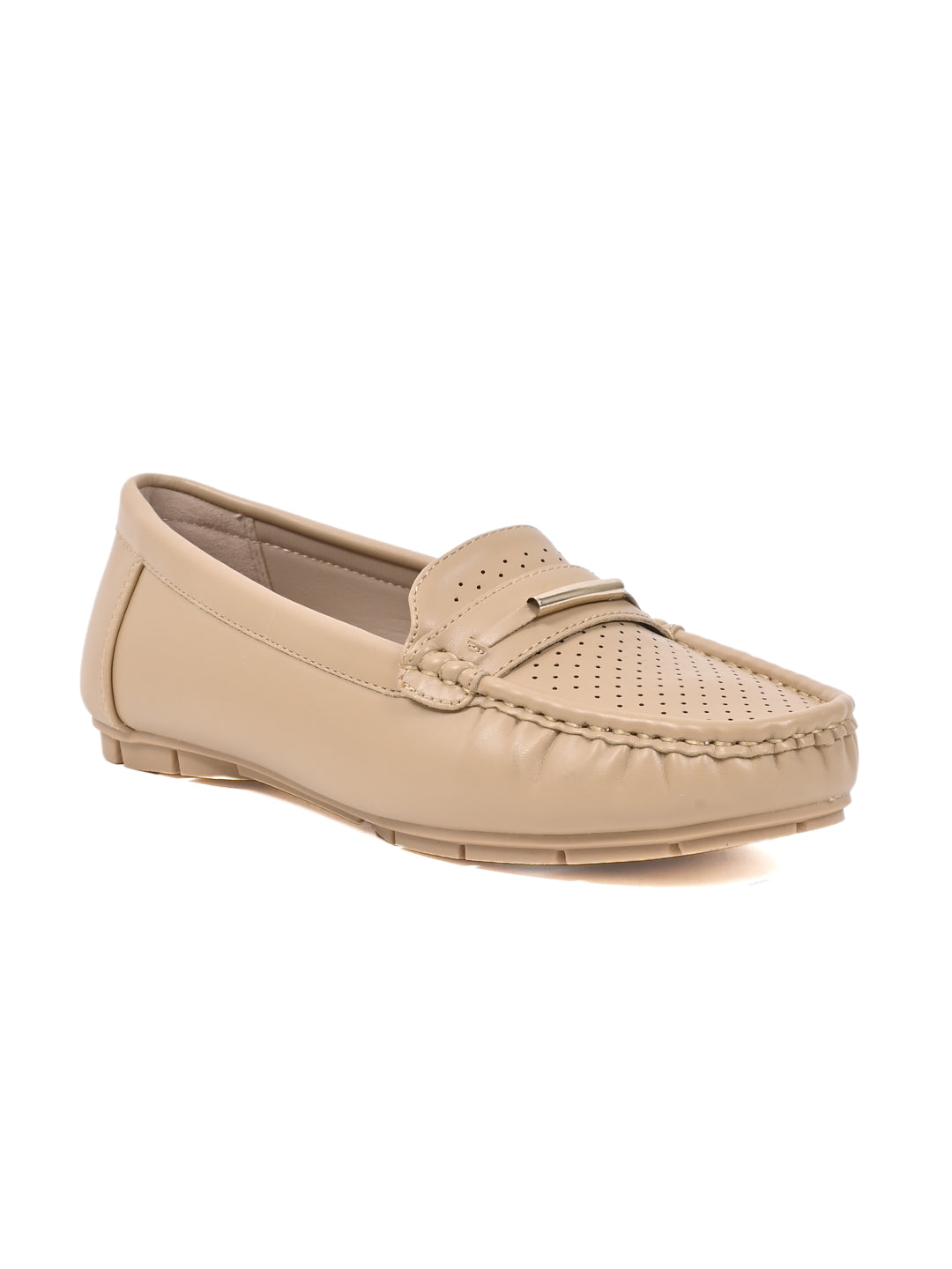 Women, Women Footwear, Beige Loafers