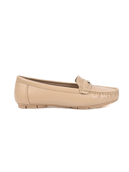 Women, Women Footwear, Beige Loafers