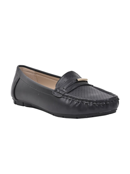 Women, Women Footwear, Black Loafers