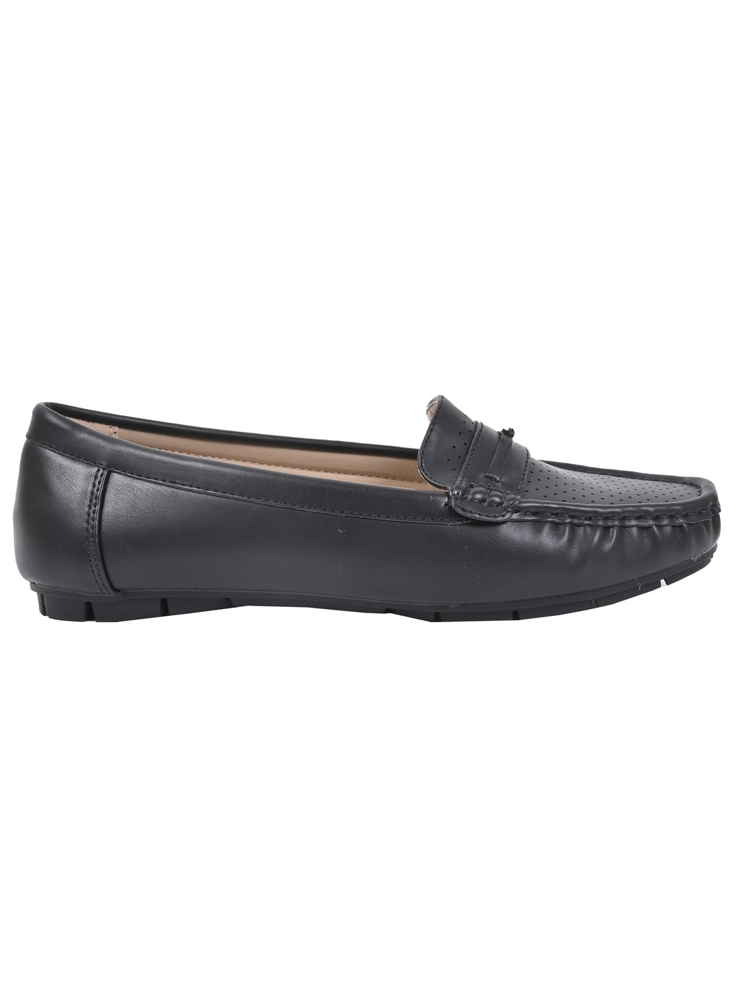 Women, Women Footwear, Black Loafers