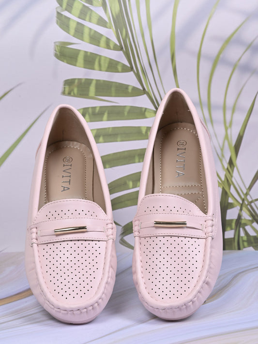 Women, Women Footwear, Pink Loafers