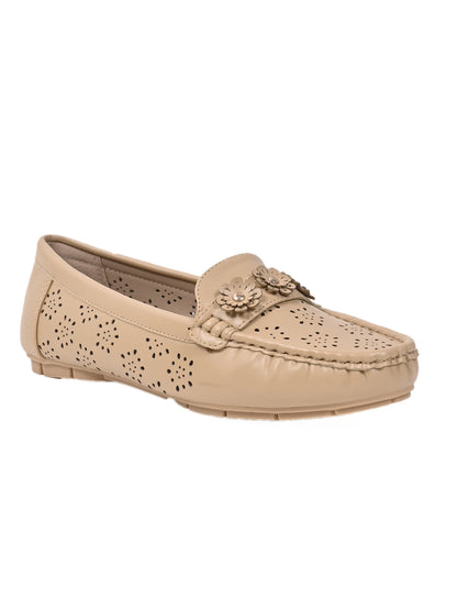 Women, Women Footwear, Beige Loafers