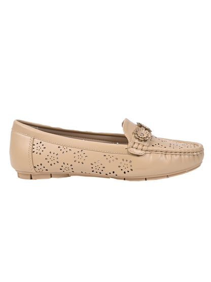 Women, Women Footwear, Beige Loafers