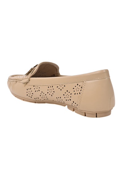 Women, Women Footwear, Beige Loafers