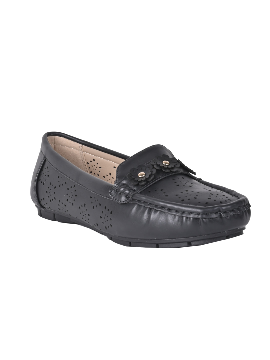 Women, Women Footwear, Black Loafers