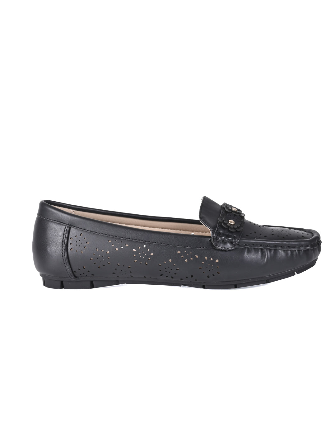 Women, Women Footwear, Black Loafers